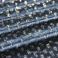 Warp -Strick -Polyester -Silber -Metall -Samtgewebe